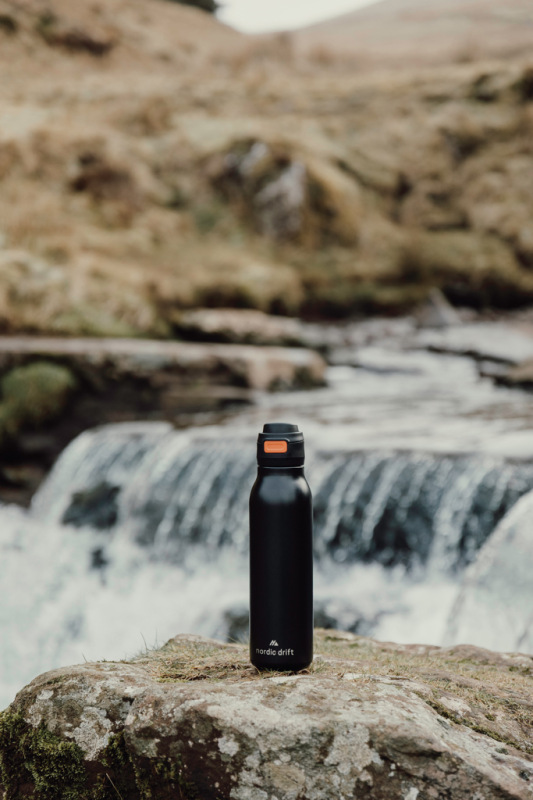 Nordic Drift Trail RCS Jednostenná fľaša na vodu 750 ml čierna 11