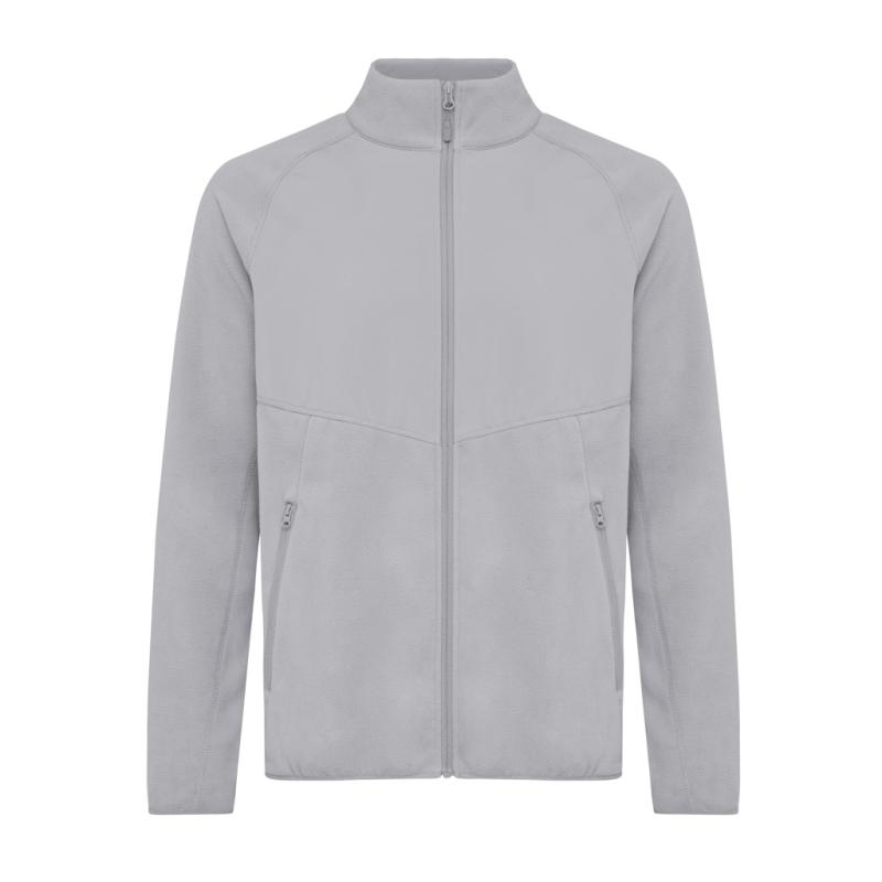 Micro fleece bunda na zips Iqoniq Talung z rec. polyesteru storm grey L 1