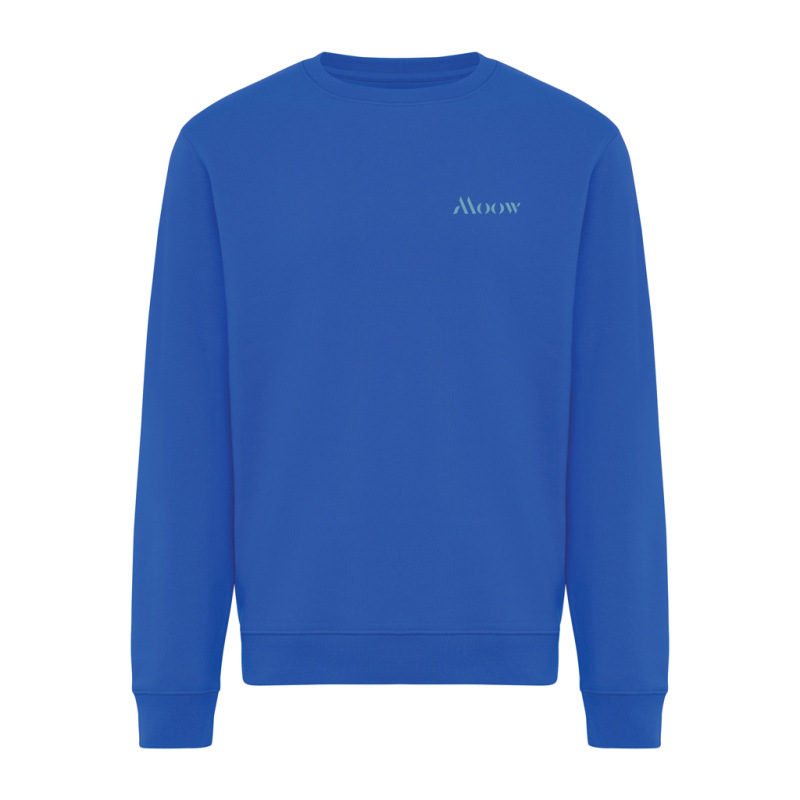 IQONIQ Toria Unisex mikina s okrúhl. výstrihom z rec. bavlny kráľovská modrá S 4