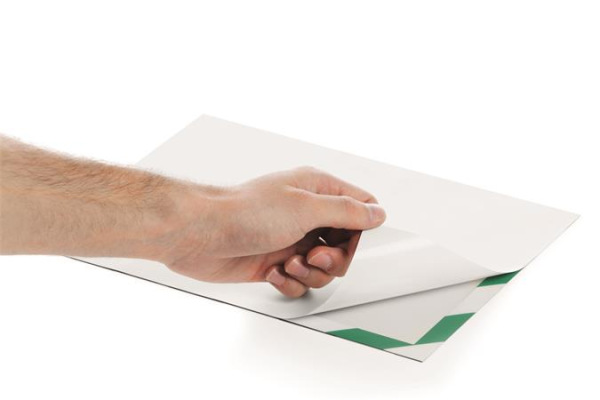 Informačný panel, A4, samolepiaca zadná strana, DURABLE "DURAFRAME SECURITY", zelený-biely 2
