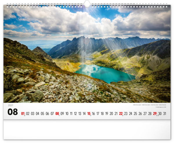 NOTIQUE Nástenný kalendár Magické Tatry 2027, 48 x 33 cm 8