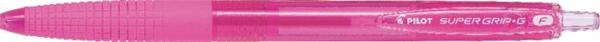 Guľôčkové pero, 0,22 mm, stláčací mechanizmus, PILOT "Super Grip G", ružová