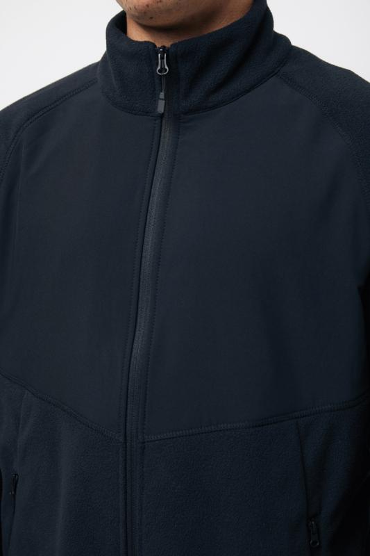 Micro fleece bunda na zips Iqoniq Talung z rec. polyesteru čierna XXL 13