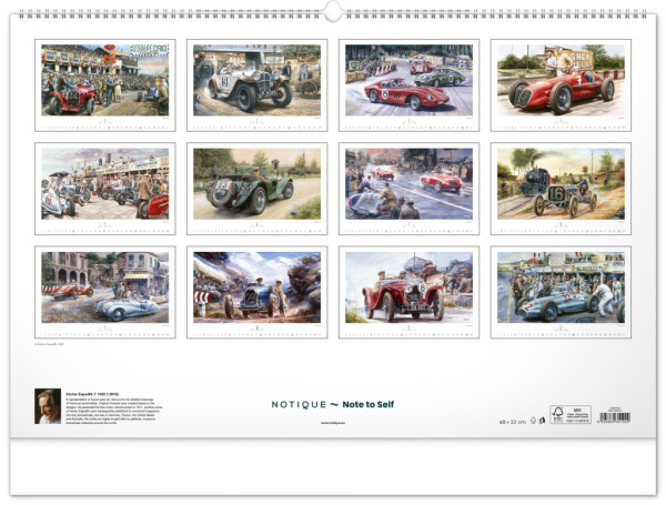 NOTIQUE Nástenný kalendár Oldtimers – Václav Zapadlík 2026, 64 x 42 cm 13