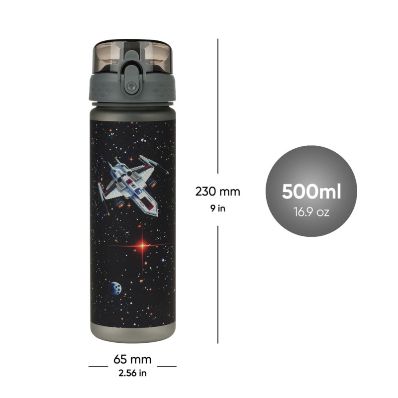 BAAGL Tritanová fľaša na nápoje Pixel Space, 500 ml 5