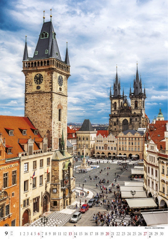 Nástenný kalendár Europe 2026 9