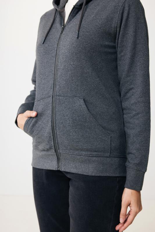 Mikina na zips s kapucňou Iqoniq Abisko z recykl. bavlny heather anthracite XXXL 16