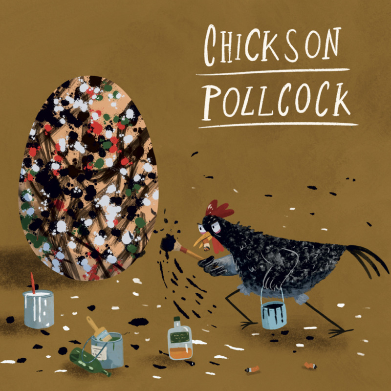 NOTIQUE Poznámkový kalendár Chicken Artists 2027, 30 x 30 cm 12