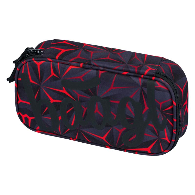BAAGL SADA 3 Red Polygon: batoh, peračník, vrecko