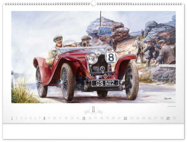 NOTIQUE Nástenný kalendár Oldtimers – Václav Zapadlík 2026, 64 x 42 cm 11