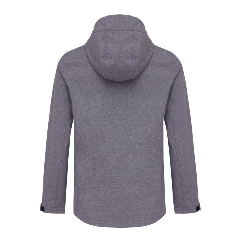 Dámska soft shell bunda Iqoniq Makalu z recykl. polyesteru vulcano heather grey XS 2