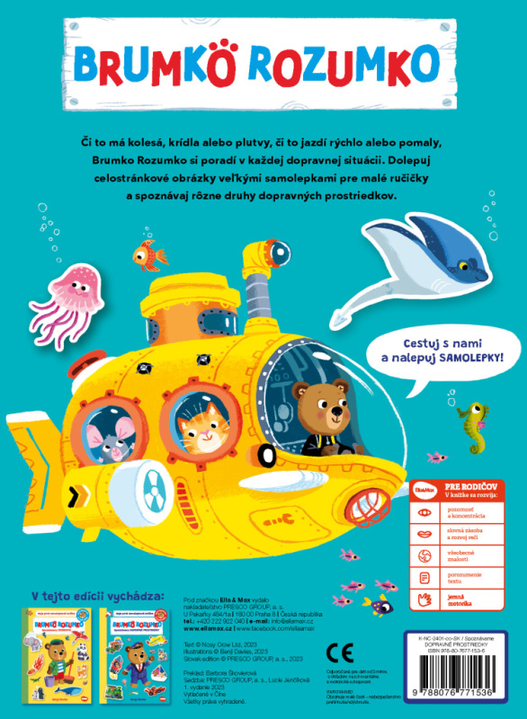 BRUMKO ROZUMKO: SPOZNÁVAME DOPRAVNÉ PROSTRIEDKY – Samolepková knižka 5