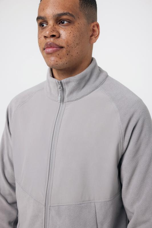 Micro fleece bunda na zips Iqoniq Talung z rec. polyesteru storm grey S 14