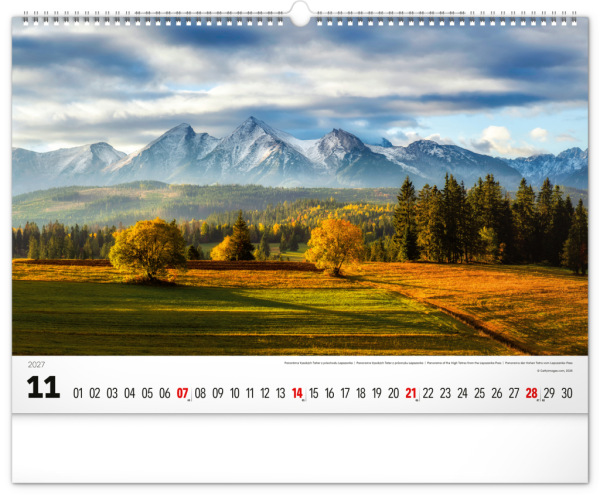 NOTIQUE Nástenný kalendár Magické Tatry 2027, 48 x 33 cm 11