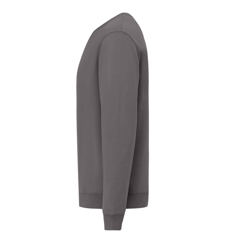 IQONIQ Toria Unisex mikina s okrúhl. výstrihom z rec. bavlny antracitová XXL 3