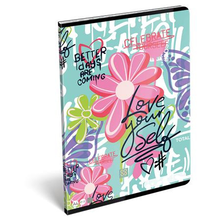 Zošit, A4, štvorčekový, 32 listov, LIZZYSULI, "Cornell Love"