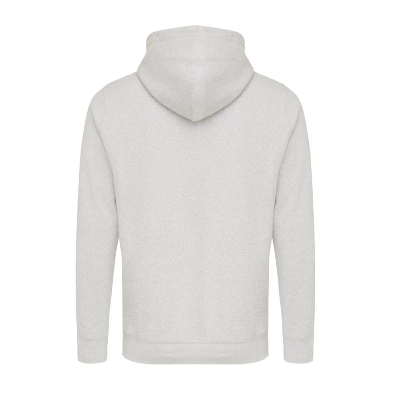 Ľahká mikina s kapucňou Iqoniq Rila z recykl. bavlny light heather grey 5XL 2