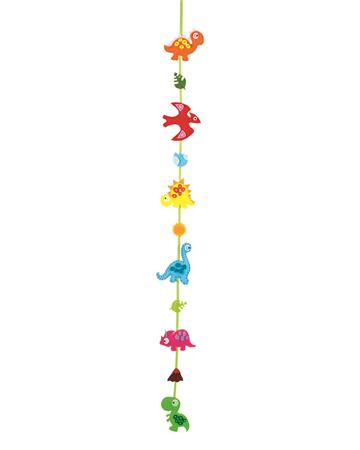 Kreatívna mini filcová tvorivá súprava, girlanda, FOLIA, dinosaurus 2