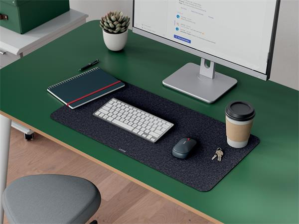 Podložka na stôl, 70x36 cm, filcová, LEITZ, tmavosivá 8