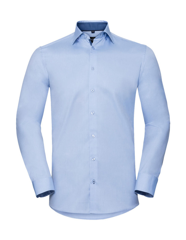 Košeľa Tailored Contrast Herringbone 6