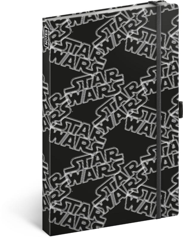 NOTIQUE Notes Star Wars Black, linajkovaný, 13 x 21 cm