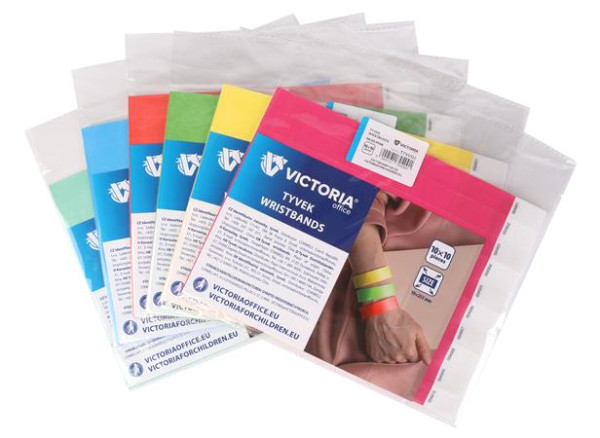 Identifikačný náramok, 3/4", tyvek, tyrkysový, VICTORIA OFFICE 1