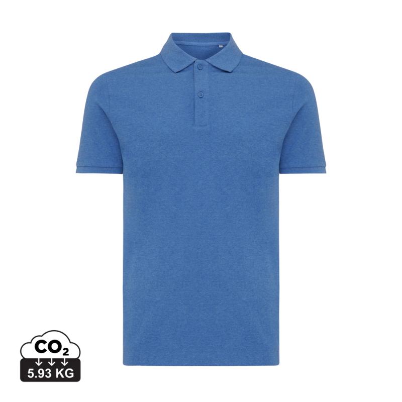 Polo tričko Iqoniq Yosemite z recykl. bavlny heather blue 4XL