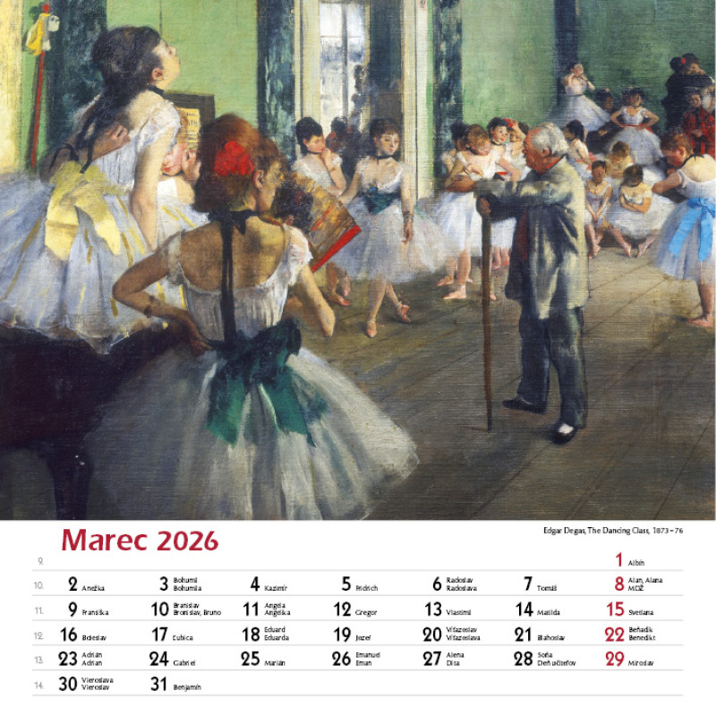 Nástenný kalendár Impresionisti 2026 3
