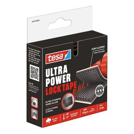 Samolepiaci suchý zips - pás, obojstranný, 25 mm x 1 m, TESA "Ultra Power Lock" 1