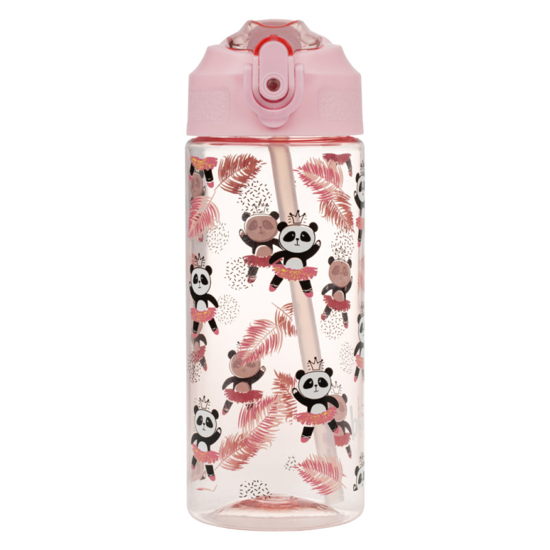 BAAGL Tritanová fľaša na nápoje so slamkou Panda, 500 ml 1