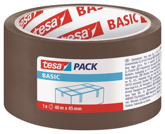 Baliaca páska, 45 mm x 40 m, TESA "tesapack® Basic", hnedá