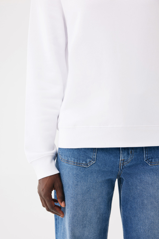 IQONIQ Toria Unisex mikina s okrúhl. výstrihom z rec. bavlny recycled white S 10