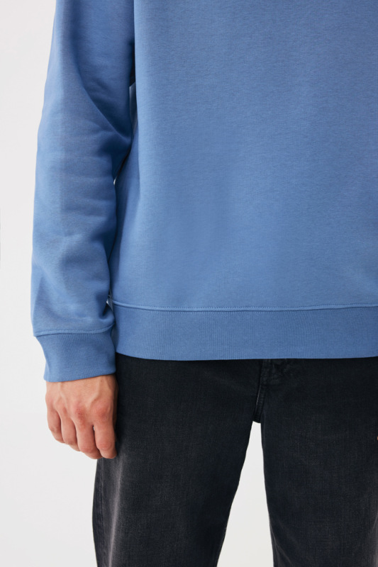 IQONIQ Toria Unisex mikina s okrúhl. výstrihom z rec. bavlny moon blue XXL 9