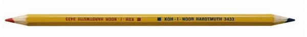 Poštová ceruzka, KOH-I-NOOR "3433", červená-modrá