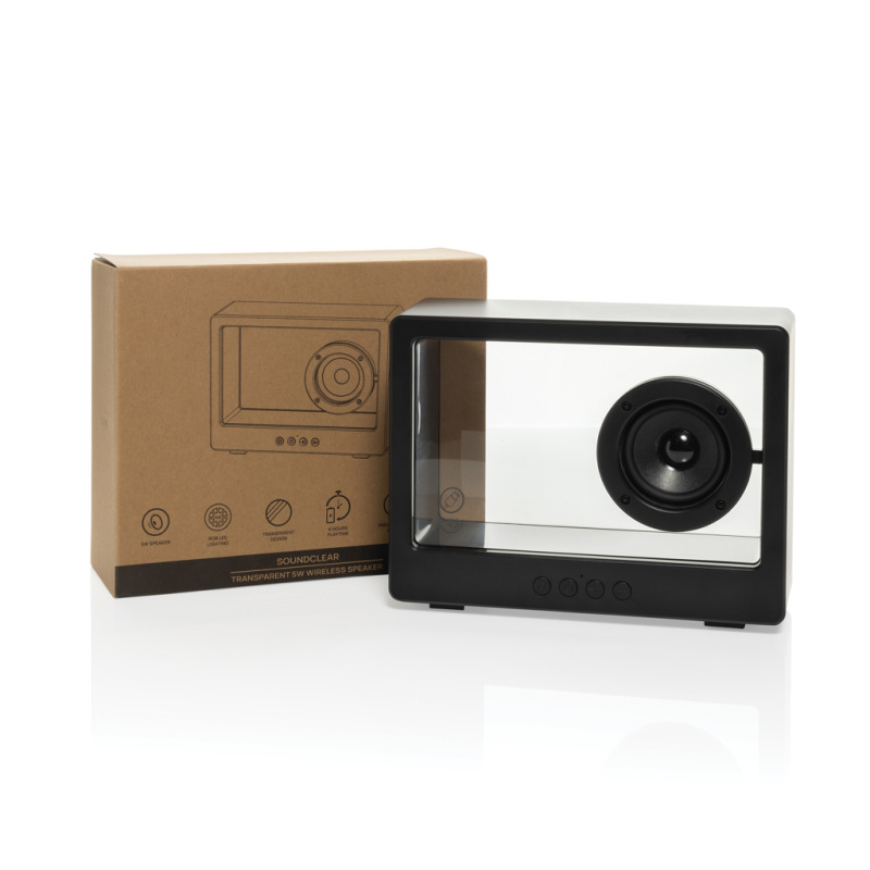 Soundclear transparentný 5W bezdrôtový reproduktor čierna 2