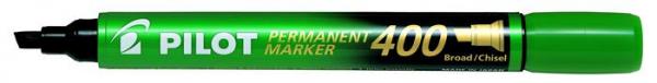 Permanentný popisovač, 1,5-4 mm, zrezaný, PILOT "Permanent Marker 400", zelený