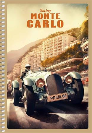 Špirálový zošit, A5, čistý, 96 listov, SHKOLYARYK "Racing Competition", mix 2