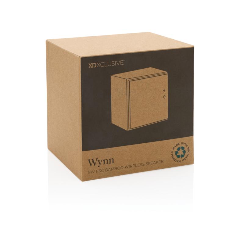 Bezdrôtový reproduktor Wynn 5W z bambusu hnedá 13