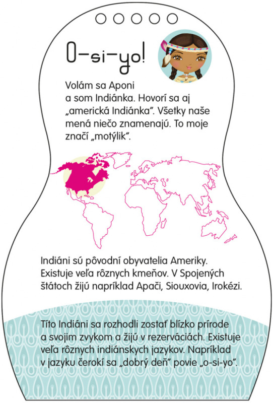 Obliekame indiánske bábiky APONI – Maľovanky 3