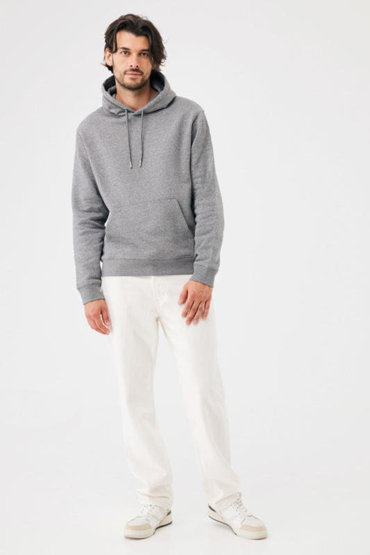 IQONIQ Joshua Unisex mikina s kapucňou z rec. bavlny light heather anthracite XXXL 5