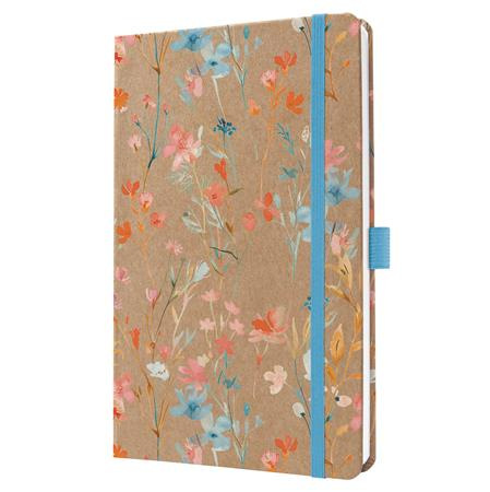 Diár, A5, týždenný, 2027, tvrdá obálka, SIGEL "Jolie",Blue Floral Serenity