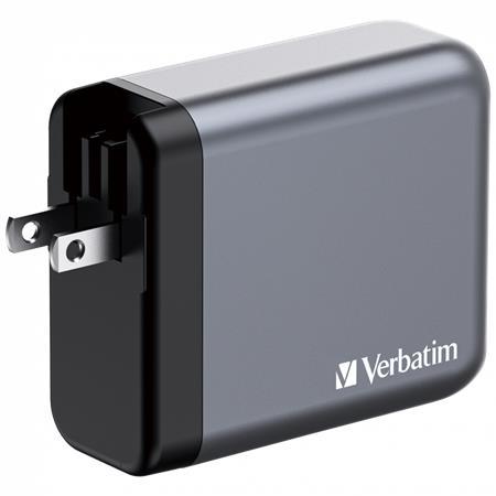 VERBATIM Sieťová nabíjačka, 2xUSB-C PD (140W), USB-C PD (20W), USB-A QC 3.0, EU/UK/US, GaN, VERBATI