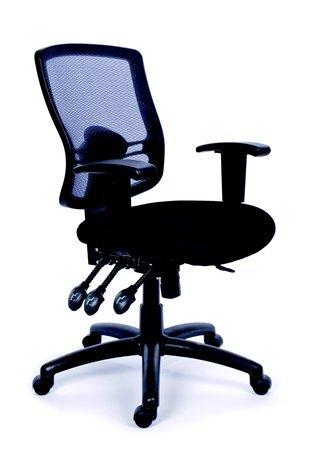 MAYAH Kancelárska stolička, opierky, čalúnená, chrómový podstavec, MaYAH "Creative", čierna