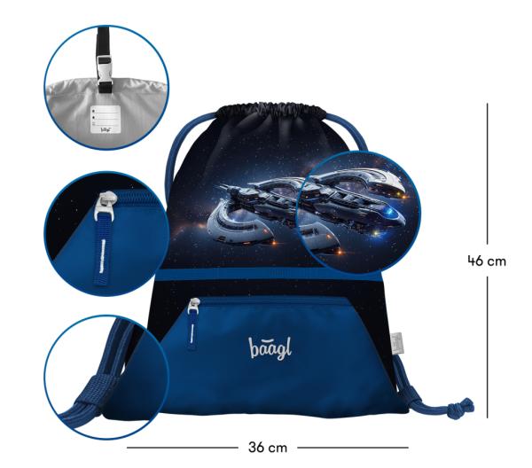 BAAGL Vrecko s priehradkou na zips Vesmírna loď 2