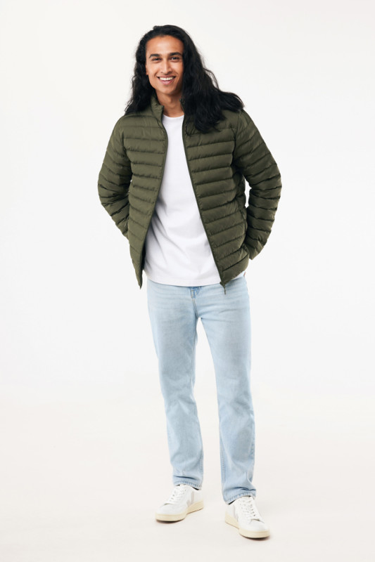 IQONIQ Maiko pánska prešívaná bunda z rec. polyesteru khaki L 4