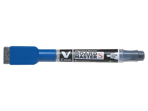 Popisovač na tabule, s hubkou 1,3 mm, EF, kuželový hrot, PILOT "V-Board Master S", modrý