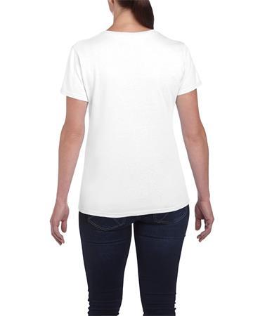 . Tričko, dámske, tvarované, 100% bavlna, veľkosť S "Gildan", biele