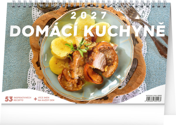 NOTIQUE Stolový kalendár Domáca kuchyňa CZ 2027, 23,1 x 14,5 cm