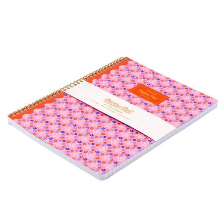 Špirálový zošit, A4+, linajkový, 100 listov, PUKKA PAD "Floral Jotta Notebook", mix 7