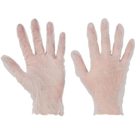 . Ochranné rukavice, jednorazové, vinylové, veľkosť XL/10, nepudrované, "Boorne"